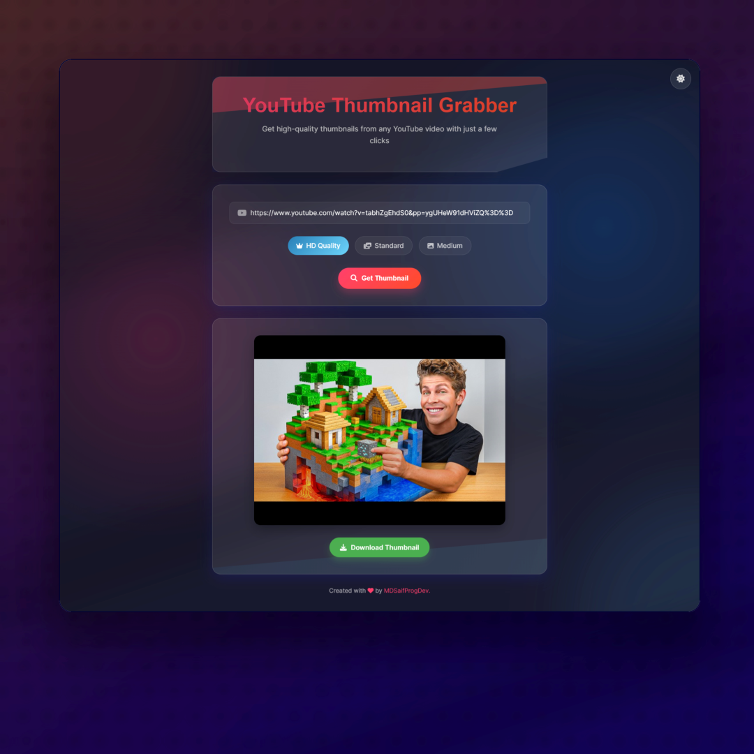 YouTube Thumbnail Grabber