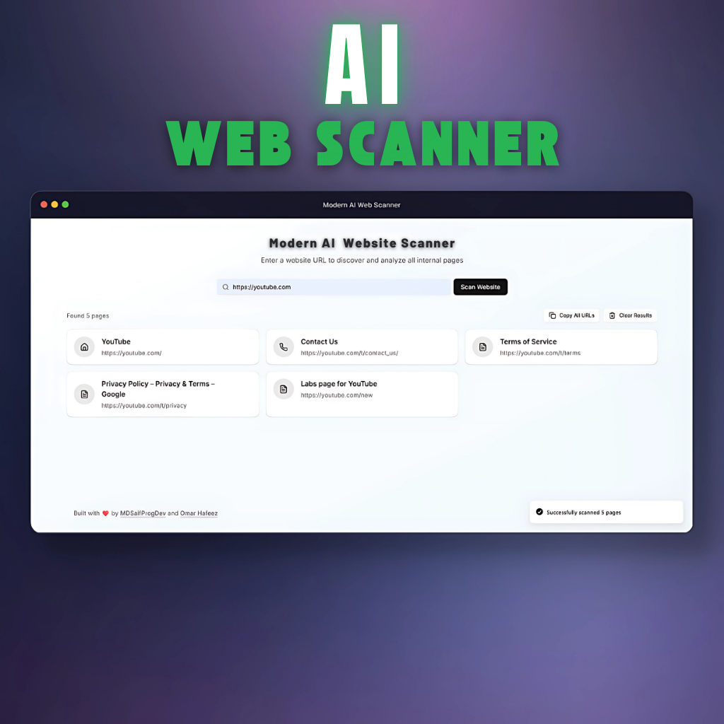 Modern AI Website Scanner